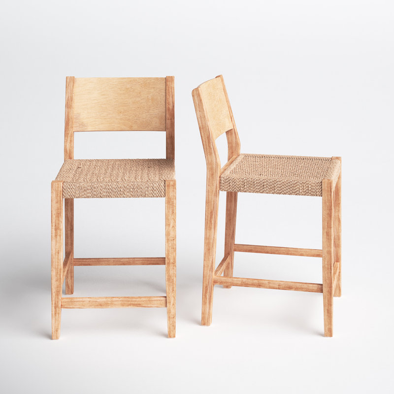 Alistair Counter Bar Stool Set of 2 Joss Main Color Natural Seat Height Counter Stool 24 Seat Height